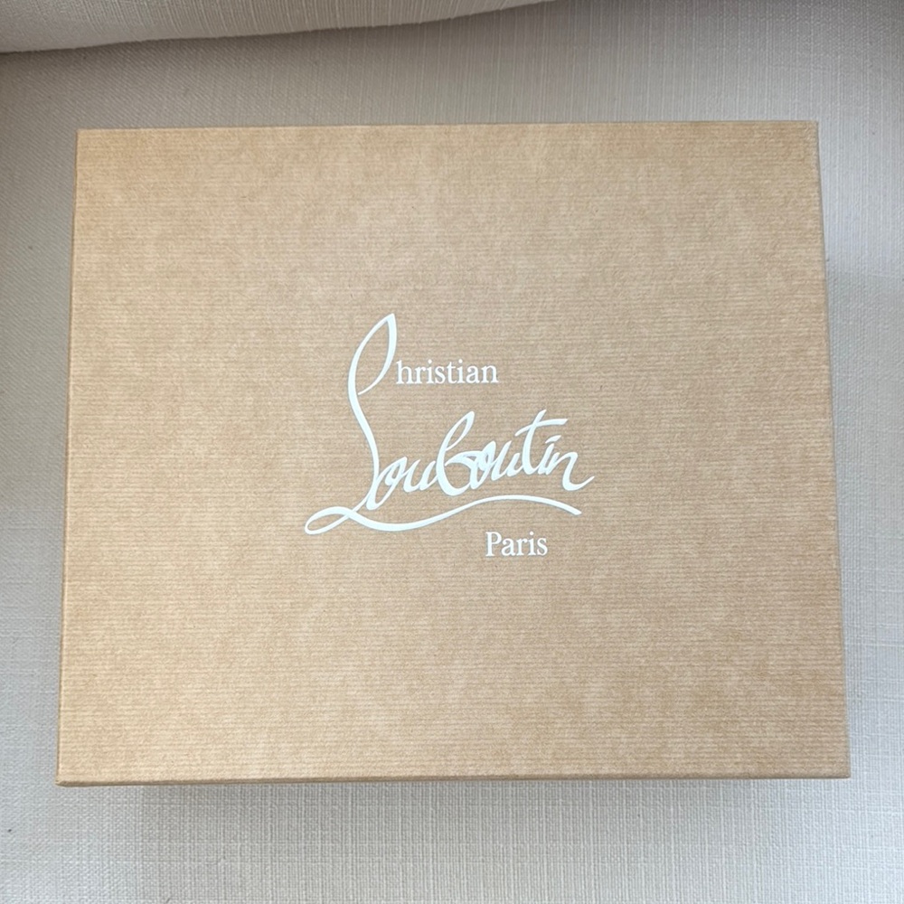 Christian Louboutin Tan Box with White Logo